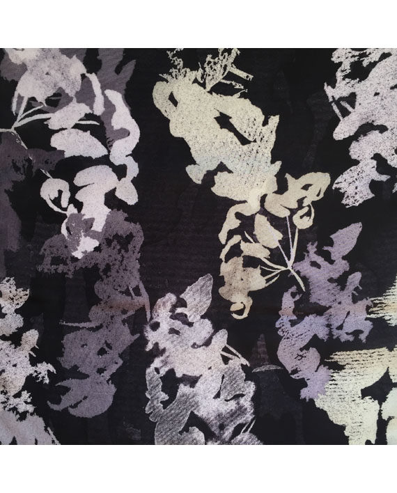 sarah Becvar textile design silk scarf botanical print