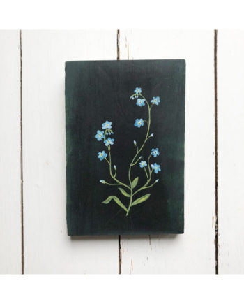 original painting of forget me nots by Sarah Becvar